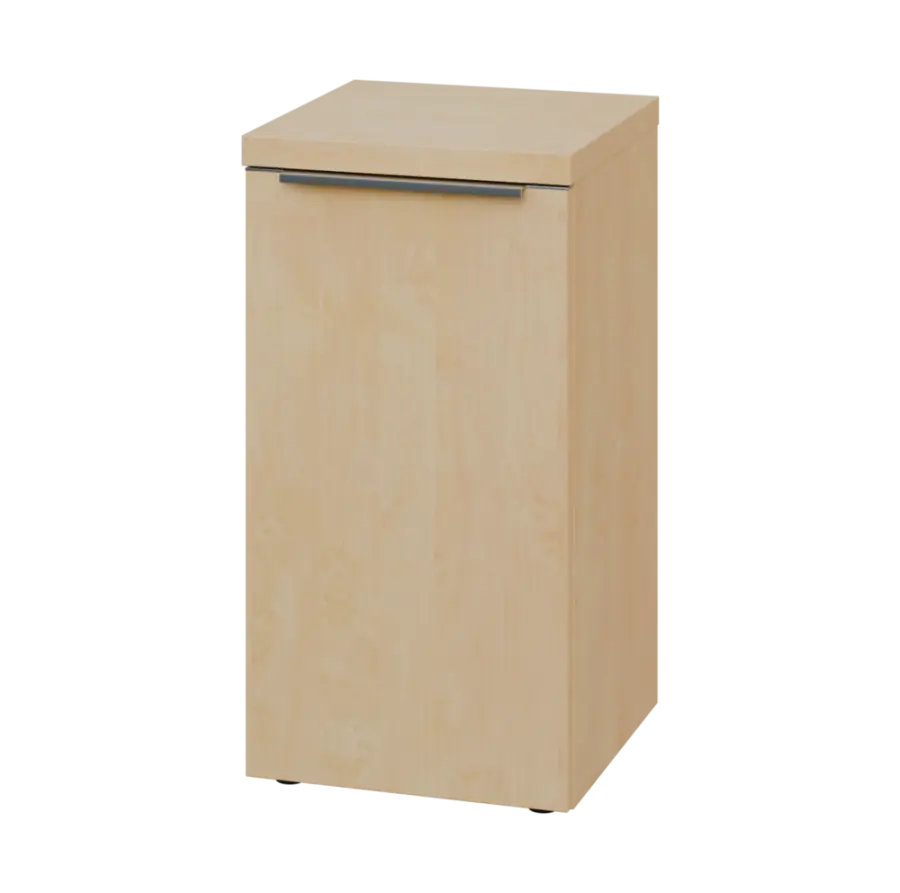 SIN 2 - 4D kancelářská skříň, 1-dveřová, levá, 770x400x400, bříza světlá